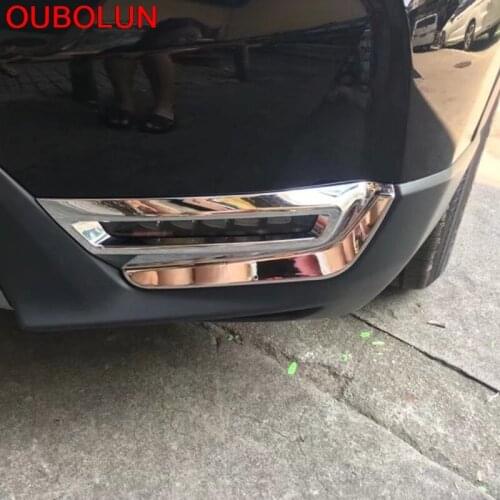 Styling 2Pcs For Honda CR-V CRV 2017 2018 ABS Chrome Front Fog Light Lamp Cover Foglight Lamp Trims Bezel Decoration Sticker