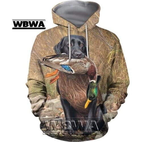 Brand Hoodies Clothes Hunting Duck 3D Printed Mens Hooded Sweatshirt Unisex Streetwear Pullover Casual Jacket Tracksuits KJ02