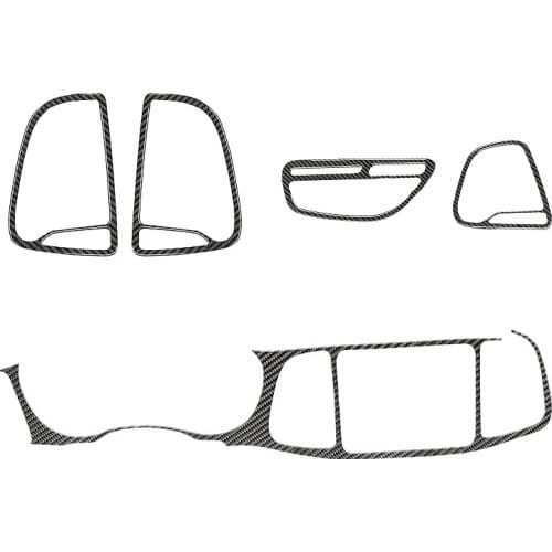 Carbon Fiber for Dodge Challenger 2015-2021 Accessories Driver Center Console Dash Trim Air Outlet Cover Sticker