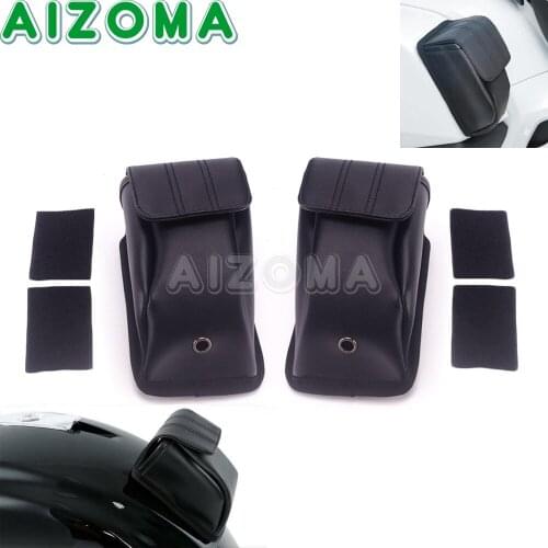 UTV/ATV Motorcycle Car Black Leather Saddlebags Tool Box Storage Bags For Honda Goldwing GL1500 GL1800 Side Tool Bag Luggage