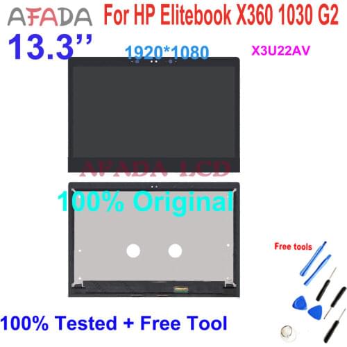 13.3'' LCD For HP EliteBook X360 1030 G2 LED LCD Display Touch Screen Digitizer FHD 1920*1080 30pin Lcd Display