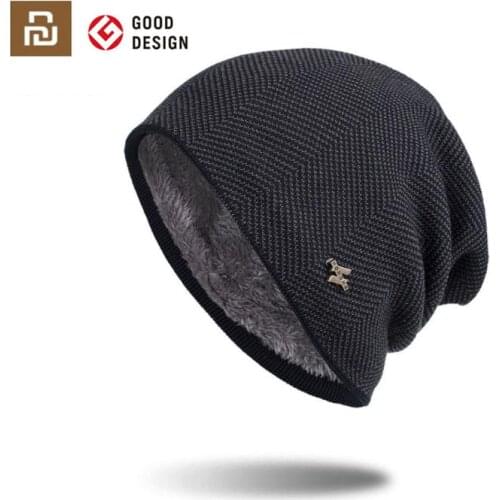 Xiaomi MIJIA Winter Warm Hat For Women Men Knitted Casual Beanies Skullies Plus Velvet Thicken Hats Outdoor Cycling Skiing Cap