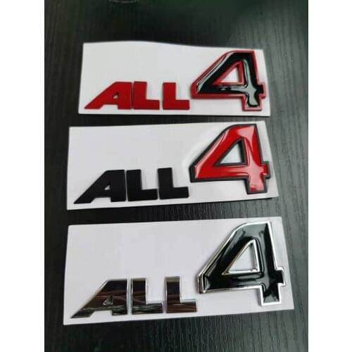 1X ALL 4 Metal Car Emblem Sticker ALL4 Badge Stickers for MINI R60 R61 F60 Cooper S Countryman Paceman Car styling