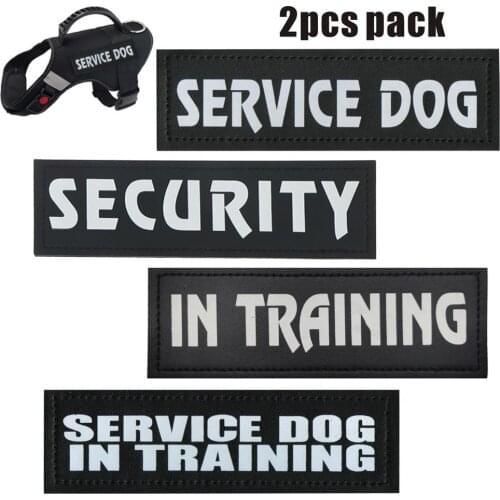2pcs Pack Service Dog Emboridery Patch Dog Vest Accessory Badge Military Sewing Applique Embellishment Tactical Patches