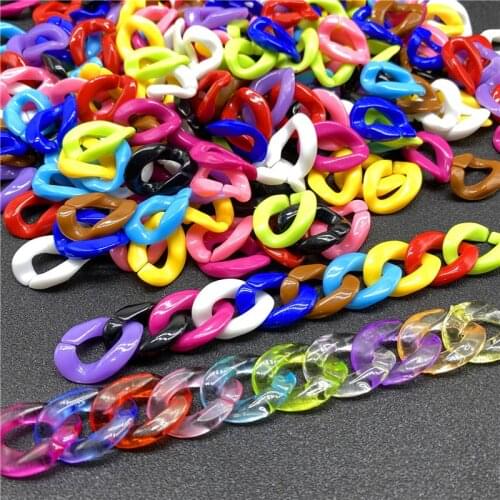 20Pcs/lot 17x23mm Acrylic Link Bead Chain Link Accessories Bead for Jewelry Making Necklace Bracelet DIY Bag Decoration