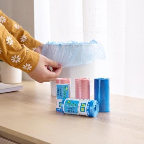 OTHERHOUSE 30Pcs Small Trash Bags Roll Disposable Garbage Bag Waste Bag for Desktop Trash Can Home Accessories