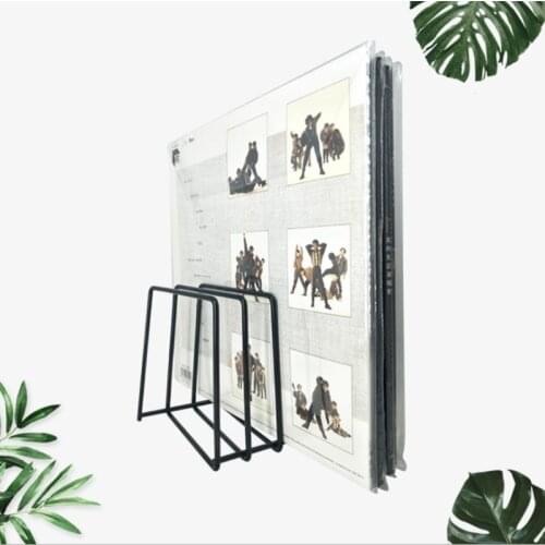 448F Iron Vinyl Disc Rack Record Display Holder Simple Document Book Stand Storage Organizer Shelf Home Office