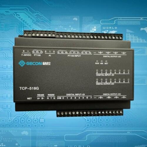 4PT100 Temperature 3AI Analog Input 8DI Digital Input 8DO Output Industrial Ethernet IO Module