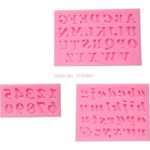 50 sets 3pcs/set Mini Letter Number Silicone Chocolate Mold Fondant Cake Decorating DIY Cake Mold Cake Tools