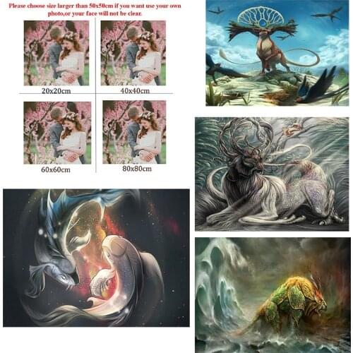 5D Diy Diamond Painting Full Circle Diamond Left Rebirth Right Death Cross Stitch Kit Mosaic Home Decoration Can Be Customized