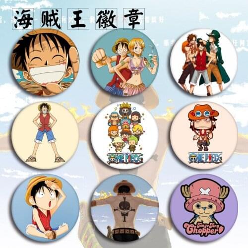 Anime One Piece Luffy Cosplay Costumes Badge Brooch Pins Collection Bags Badges Accessories For Backpacks Clothes Decoration