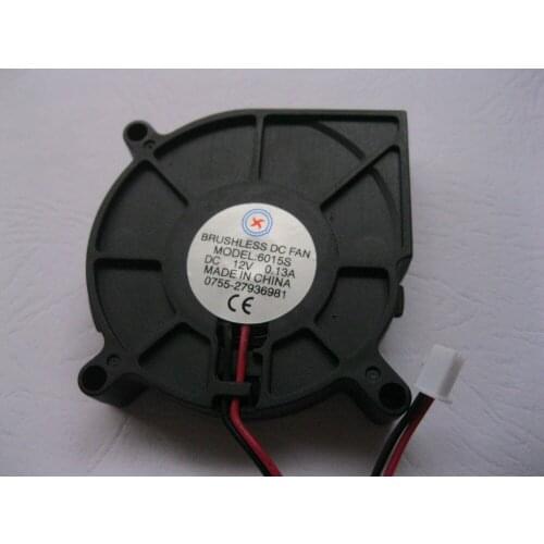 1 Pcs Brushless DC Cooling Blower Fan 6015S 12V Black