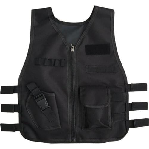 Children Camping CS Field Camouflage Tactical Vest Boys Girls Outdoor Hunting Training Paintball Body Armor Protect Waistcoat