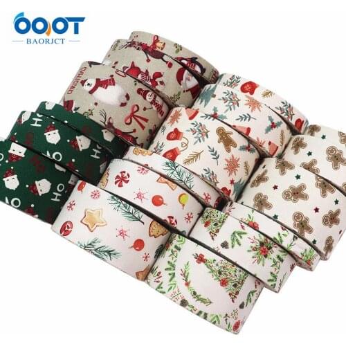 Double-Sided Christmas Cloth Ribbons 5Yards M-21623-854 38MM DIY Crafts Hairclip Apparel Accessories and Sewing Decorations