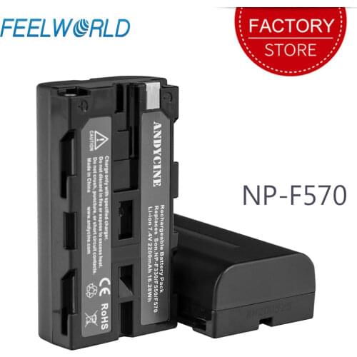 FEELWORLD NP-F570 Rechargeable Battery & Charger for Field Camera Monitor FW759 S55 F570