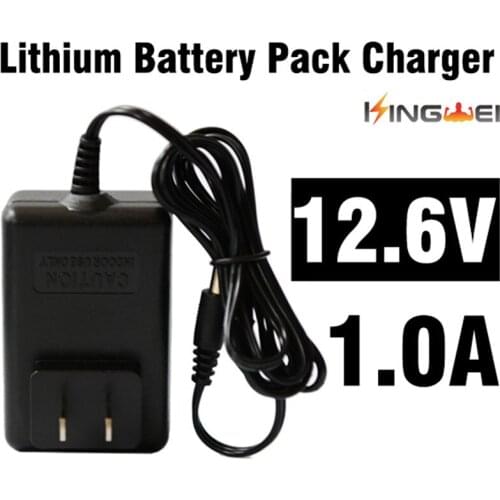 KingWei 5.5 X 1.2 Plug 12.6V 1A 18650 Battery Pack Chargeur US EU UK Plug Powered unicycle Li-Ion Battery Charger
