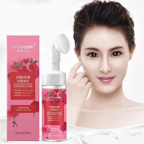120ml Oxygen Foaming Mousse Deep Cleansing Face Cleanser Remove Oil Shrink Vera Pores Blackhead Aloe Control Moisturizing L7W4