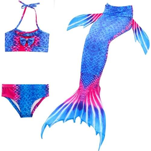 Little Mermaid Costume Dress Up Girl Mermaid Swimsuit Mermaid Tail Fin Girl Outfit Suit Casual Beach Cosplay Summer Party