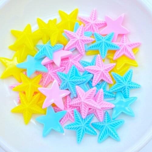 30Pcs Resin Lovely Mini Starfish Flatback Cabochon Scrapbook Kawaii DIY Embellishments Accessories K51