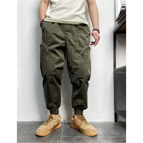 Men Joggers Cargo Pants Streetwear 2021 Hip Hop Casual Bigger Pockets Cotton Track Pants Male Harajuku Fashion Trousers Oversize