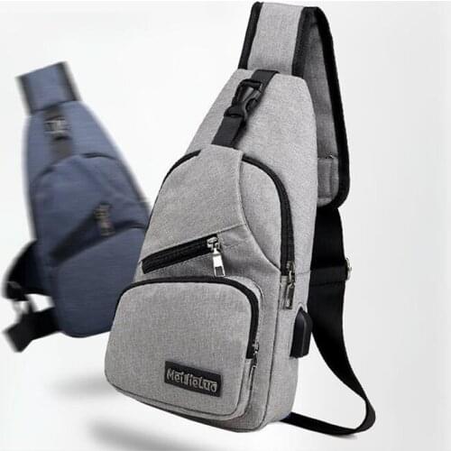 Male Shoulder Bags USB Charging Crossbody Bags Men Anti Theft Chest Bag School Summer Short Trip Messengers Bag 2020 New Arrival