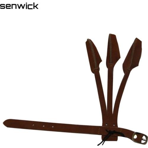 Soft Cow Leather 3 Finger Guard Shooting Gloves Finger Guard Pull Fingertip Protector for Bow Archery Hunting and Shooting