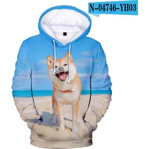 New Fashion Cute Shiba Inu 3D Hoodies Boys/Girls Long Sleeve Hooded Sweatshirt Casual Funny Akita Dog High quality 3D Hoodies