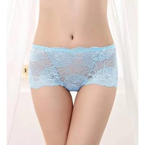 Womens New Sexy High Waist Transparent Full Lace Briefs, Fashionable Seamless Hip Lifting, Comfortable And Breathable Underwear