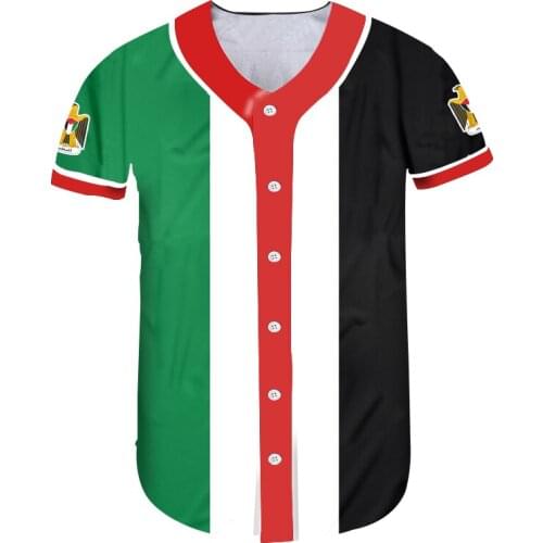 OGKB Free Palestine Flag 3D Print Women Baseball Shirt Summer Short Sleeve Oversize Palestine Jersey Custom Clothes Dropshipping