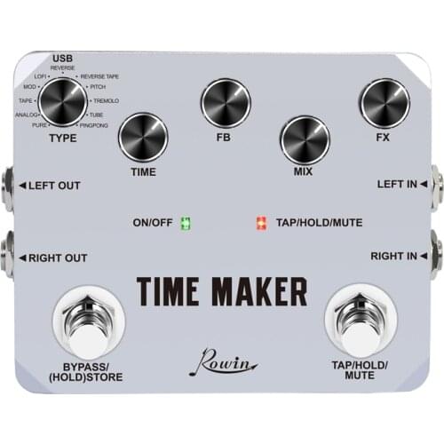 Time Maker 11 Types of Ultimate Delayed Bass Guitar Effect Pedal Stereo