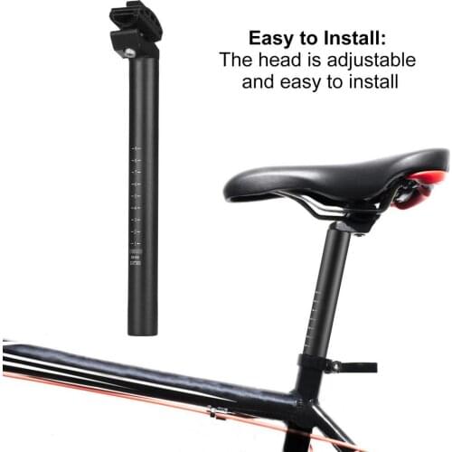 Roadbike Seatpost Aluminum Alloy Adjustable MTB Mountain Road Bicycle Matte Carbon Fiber Seat Post Tube 25.4mm/27.2mm/28.6mm