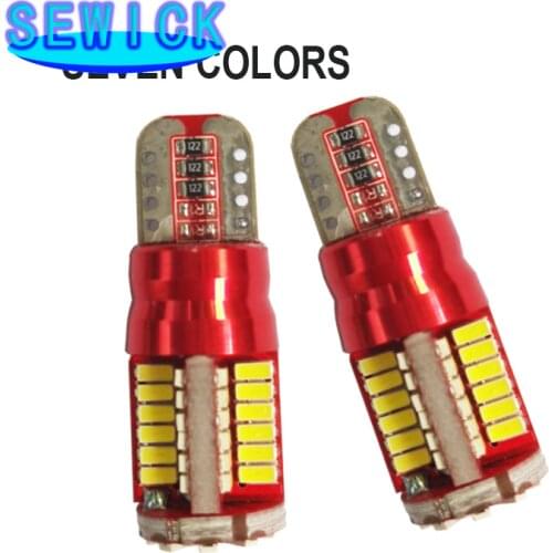 50Pcs Promotion Car Styling T10 W5W LED Bulb Car Lights 57SMD 12V Auto Lamp 5W5 3014 Lights Marker Light Parking Lamp