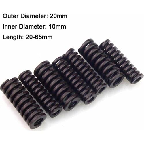 1Pcs Brown Extra Heavy Load Compression Die Spring Outer Diameter 20mm Inner Diameter 10mm Length 20-65mm