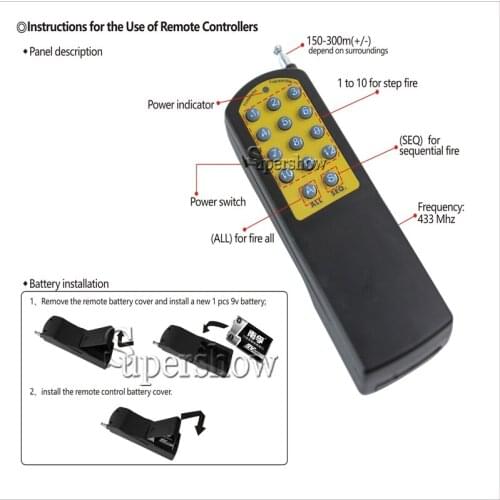 Remote for firework Fountain Ignitor