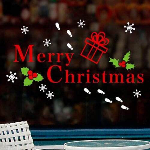 Merry Christmas Wall Sticker snowflake for christmas festival decorations living room Home Decor New Year window glass stickers