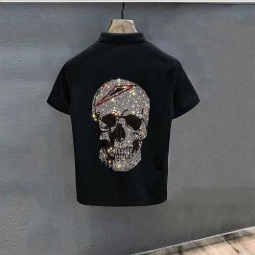 Pure Cotton Design Mens Solid Color Polo Shirt Comfortable And Casual Summer New Hot Diamond Brand Korean Version Of The Lapel