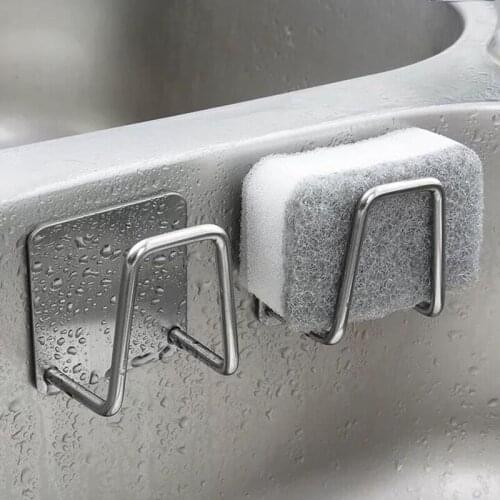 Kitchen Sink Drain Rack Paste Sponge Bracket Storage Support Frame Stainless Steel Rack Accessories Household Items