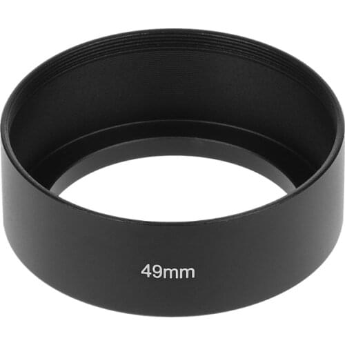 Universal 49mm Long Focus Lens Hood Screw-In Mount For Canon DSLR SLR Camera C7AA