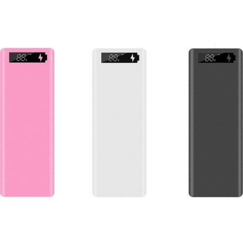 30000mAh 10x18650 Power Bank Case 2 USB Output Ports Battery Holder with Micro-USB Port with Type-C Port for All USB Devices