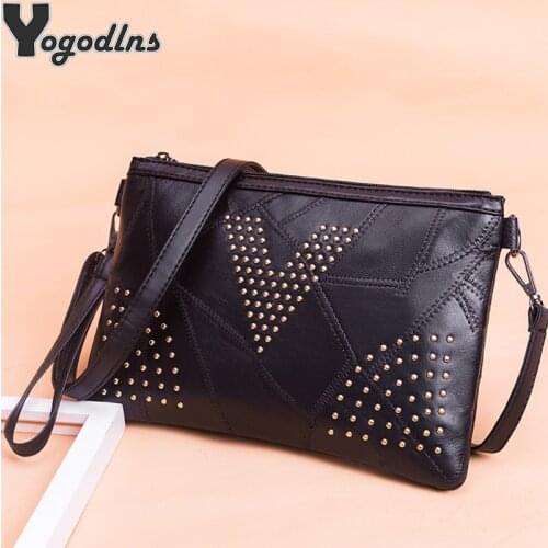High Quatily PU Shoulder Bag For Women Mini Fashion Black bolsos mujer Ladies Small Enveloped Pouch Bags