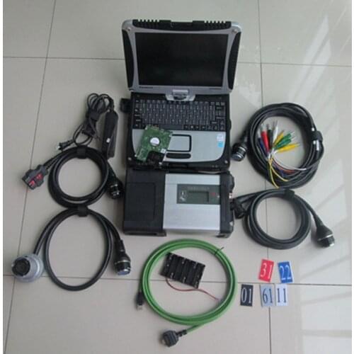 Top Quality mb star c5 sd connect 2021.06 program mb c5 +Military Notebook CF19 mb star sd c5 work with car truck