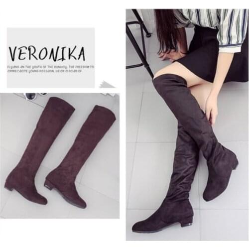 Women Sexy Over The Knee Boots Female Shoes Suede Long Women Boots Winter Fashion Thigh High Boots Winter Women Shoes Plus Size
