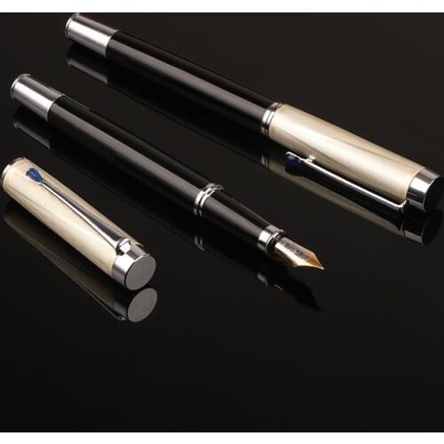 18pcs Luxury Metal Fountain Pen High Quality Gift Pen Luxury Quality Fine 0.5mm Nib Ink Pen School Office Stationery Wholesale
