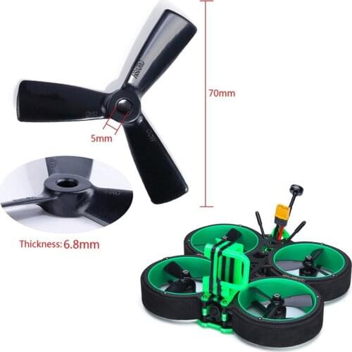 6Pairs 12PCS Black T3045 3045 PC 3-blade Propeller for iFlight BumbleBee MegaBee Brushress Motor RC Drone FPV Racing