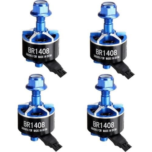 4 PCS Racerstar BR1408 1408 3600KV 2-4S Brushless Motor for CineWhoop RC FPV Racing Drone Quadcopter RC Parts DIY Accessories