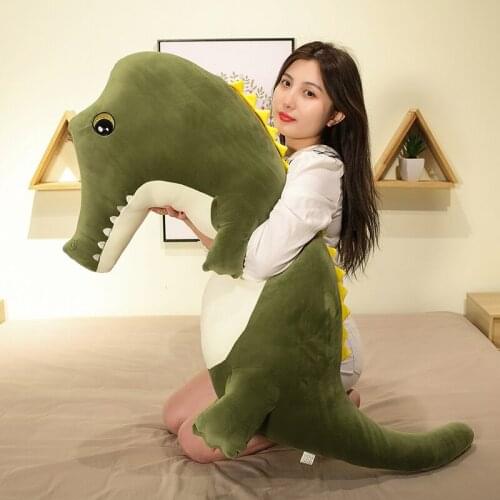 50-110cm Cute Cartoon Pink Green Crocodile Plush Toys Stuffed Soft Lovely Animals Pillow Dolls For Kids Girls Birthday Gifts