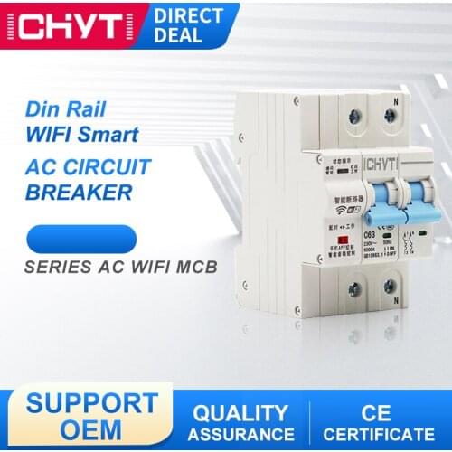 2P WiFi Smart Circuit Breaker Automatic Switch Overload Short Circuit Protection With Amazon Alexa Google Home For Smart Home