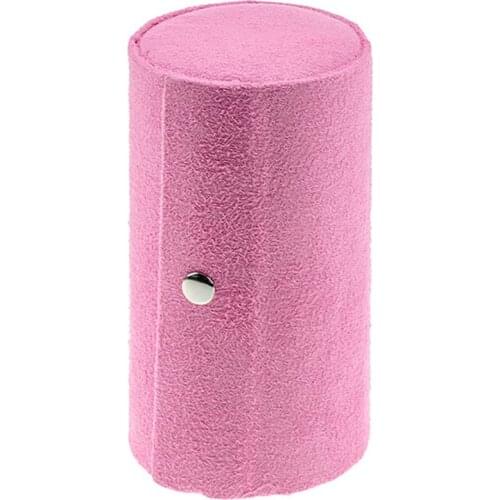 Velvet Jewelry Box Travel 3-Layer Roll-up Snap Storage Earring Bracelet Display