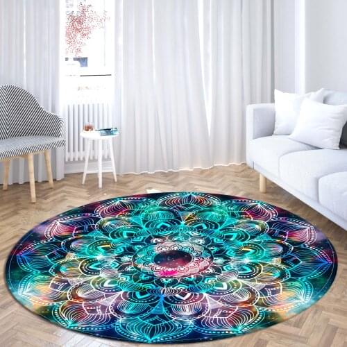 Datura Stramonium Round Carpets Modern Bedroom Entrance Doormat Home Floor Mat Decoration Living Room Printed Large Area Rugs