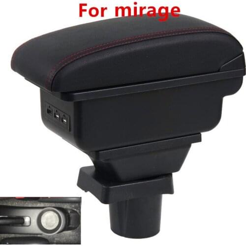 For Mitsubishi mirage Space Star armrest box central Store content Storage box USB interface
